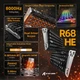 Механічна клавіатура на магнітних світчах з Hot Swap Attack SHARK R68 HE Carbon Fiber Rapid Trigger, 66key, RGB, 8K, Win/Mac OS, УКР/АНГЛ, Black/Чорна (R68B) - изображение 4