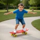 Скейт пенні борд Best Board 55 см зі світними PU колесами 6 см, ABEC-7, до 70 кг Червоний - зображення 2