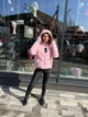 Куртка весенняя женская с отстежным капюшоном 48р розовая - изображение 4
