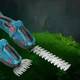 Аккумуляторный ручной кусторез с насадками электрический садовый триммер для кустов и травы с 2 аккумуляторами - изображение 3