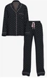 Фланелева Піжама Victoria's Secret Flannel Long Pajama Set M Regular Чорна в горох - изображение 2