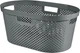 Кошик для білизни пластиковий Curver Infinity 40 л (04755) Темно-сірий - зображення 1
