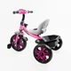 Дитячий триколісний велосипед без ручки Best Trike BS з багажником та фарою (Рожевий) - зображення 3