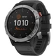 Смарт-годинник Garmin Fenix 6 Solar Silver with black band (010-02410-00) - изображение 1