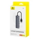 USB-хаб Baseus UltraJoy Series 4-Port HUB Lite 50cm Space Grey (USBA to USB3.0*4+Type-C5V) - зображення 2