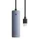 USB-хаб Baseus UltraJoy Series 4-Port HUB Lite 50cm Space Grey (USBA to USB3.0*4+Type-C5V) - зображення 3