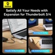USB-хаб Baseus UltraJoy Series 5-Port HUB Space Grey (USB-C x 2 to USB-C 40Gbps x 1+HDMI 4K@30Hz x 1+USB3.0 x 3) (B00052801811-04) - зображення 11