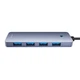USB-хаб Baseus UltraJoy Series 4-Port HUB Lite 50cm Space Grey (USBA to USB3.0*4+Type-C5V) - зображення 6
