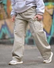 Мужские карго штаны Oversize бежевые Beige BT5297 джинс коттон широкие streetwear urban tactical 28 - изображение 2