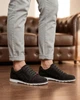 Мужские мокасины черные PP8086 эко замша на шнуровке повседневные туфли casual 40 - изображение 6