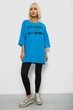 Футболка жіноча з принтом, колір блакитний, XL-XXL, 244R3012-5 - зображення 2