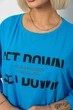Футболка жіноча з принтом, колір блакитний, XL-XXL, 244R3012-5 - зображення 5
