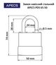 Замок навесной стальной Apecs PDS-65-50 - изображение 3