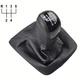 Ручка КПП з чохлом Skoda Octаvia II (04-11) Black пластик (R5 Speed) New Style FXSKD-17/5 #041 - изображение 1