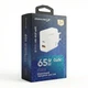 Зарядное устройство Grand-X GaN 65W CH-960W Type-C + USB-A White - изображение 5