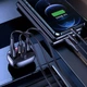 Адаптер автомобільний USAMS with Bluetooth FM Digital Display US-CC143 C25 |2USB/1Type-C, 3A/50W, QC/PD, TF| Black - изображение 5