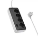 Удлинитель Hoco AC21 Sunlight 4-bit (1C/3A/4xSocket) (3m) Black - изображение 3