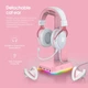 Игровые наушники Onikuma X7 с кошачьими ушками и микрофоном Геймерская гарнитура с подсветкой и шумоподавлением для ПК Розовые - изображение 5