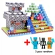 Магнитный конструктор Minecraft 100 + ПОДАРОК 3 фигурки шт по игре Майнкрафт Лед и Снег Mk001012 - изображение 1