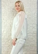 Блуза з органзи з воланами біла Top Win M-L 15-341 - изображение 5
