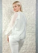 Блуза з органзи з воланами біла Top Win M-L 15-341 - изображение 6