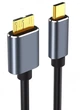 Кабель передачи данных переходник USB Type-C – USB Micro-B для внешних жёстких HDD дисков Toshiba Western Digital WD Transcend Seagate 25 см 5 Гбит/с - изображение 3