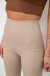 Лосины женские однотонные в рубчик бежевый 214RU200 AGER XL - изображение 5