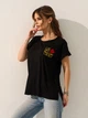 Футболка ISSA PLUS 15594 XXL черная (issa2007682805488) - изображение 2