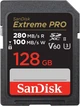 Карта пам'яті SanDisk SD 128GB C10 UHS-II U3 ​​R280/W100MB/s Extreme Pro V60 - зображення 1