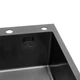 Кухонна мийка Kroner KRP Schwarze 7849RHM 780×490 мм, графіт (PVD), нержавіюча сталь, інтегрована, з лівим крилом, 3.0/1.0 мм, з кошиком - зображення 6