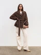 Пальто «Фельт» ROMASHKA Коричневый, S|M, 19823 - изображение 5