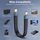 Кабель Type-c - Type-c Usb 4.0 Type-C Gen2 40Gbps 8K @ 60Hz 240W AV audio video 13см SmartG Дата кабель Blk - изображение 2