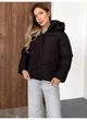Пуховик жіночий полегшений матовий зі зйомним капюшоном Modern Boutique чорний, XS ПУХ118 - изображение 1