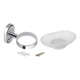 Мыльница с держателем Lidz Oreo 0201 настенная (матовое стекло) LDORE0201CRM22083 Chrome - изображение 3