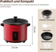 Рисоварка, Eamoment ERC-10CRD1.8L 700W, Красная, 1.8 л, антипригарная, пароварка, 1-10 порций, автоподогрев - Уценка - изображение 3