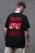 Чоловіча Оверсайз Футболка Without З Принтом ACDC Black L/XL (8056221) - изображение 1