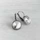 Серьги Hand Made винтажные с кристаллами Swarovski прозрачного оттенка Crystal - изображение 1