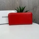 Женский кожаный кошелек стиль Шанель, качественный клатч в коробке Chanel Store Красный - изображение 2