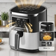 Аерофритюрниця Sokany SK-10052 7 л 1700W | Аерогриль без олії | Мультипіч з сенсорним керуванням | 8 програм, 80–200°C - изображение 3