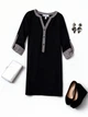 Жіноча пряма міні сукня на ґудзиках LadyLike 50 Чорний (ladlk2122720091446) - изображение 10