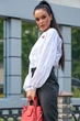 Жіноча сорочка з вишивкою зі стрейч-котону вільного крою Seventeen S Білий (2000000128740) - изображение 3