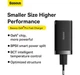 Сетевое зарядное устройство Baseus 65W Quick Charge GaN5 Pro быстрая зарядка QC4.0+PD3.0 три порта 1USB+2Type-C 5A + кабель Type-C to Type-C 20V/5A 1м Black (CCGP120201) - изображение 13