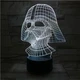 Світильник нічник декоративний ручної роботи з пультом «Star Wars Дарт Вейдер (шолом) Зоряні війни» 3D лампа з Led-підсвічуванням (7 кольорів 4 режими) (3DP008) - зображення 5