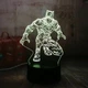 Светильник ночник декоративный ручной работы с пультом «Черная Пантера (Black Panther) Marvel» 3D лампа с Led-подсветкой (7 цветов 4 режима) (3DP038) - изображение 1