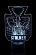 Светильник ночник декоративный ручной работы с пультом «S.T.A.L.K.E.R. Сталкер» 3D лампа с Led-подсветкой (7 цветов 4 режима) (3DP042) - изображение 1