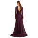 Платье кружевное "Deep Plum" с открытой спиной и шлейфом бордовое XS/S - изображение 2