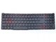 Клавіатура для ноутбуків ACER Nitro 5 AN515-45 / AN515-55 / AN515-56 / AN515-57 / AN517-41 / AN517-53, N20C1 — чорна RU, без рамки, з червоною підсвіткою - зображення 3