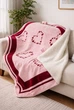Плед Victoria's Secret Cozy Plush Sherpa Fleece Blanked Hearts Pink V-Day 152 см*127 см (27217859) - зображення 2