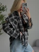 Сорочка в клітинку 2077с1490 чорний one size - зображення 2