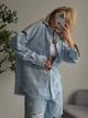 Сорочка в клітинку 2077с1490 світло-блакитний one size - зображення 4